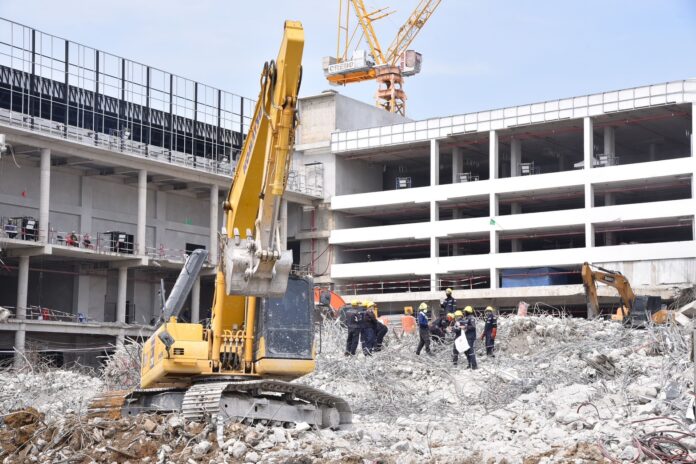 one month SAO collapse building