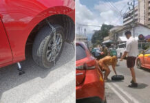 Tunisian Tourist Caught Removing Wheel Clamp in Phuket