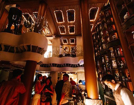 The lively main floor of RHODES Bangkok