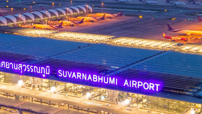Bangkok Suvarnabhumi Airport is Certified with the 4-Star Airport Rating for facilities, comfort, cleanliness, shopping, food & beverages and staff service. (Photo: Skytrax)