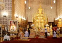 Queen Sirikit’s Royal Urn Lies in State for Public Homage