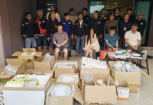 Police Raid Drug Lab in Chonburi as Suspect Flushes Evidence
