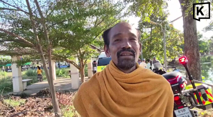 Thai civic worker dives to save drowning man from 5m pond