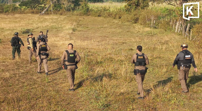 border manhunt Manhunt under way after police shooting near border