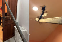 Steel rod falls from luxury condo crane into Phuket home Steel rod falls from luxury condo crane into Phuket home