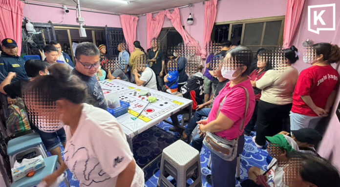 Gambling den raided, 31 arrested in Chonburi