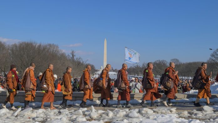 Buddhist Monks Peace Walk Washington