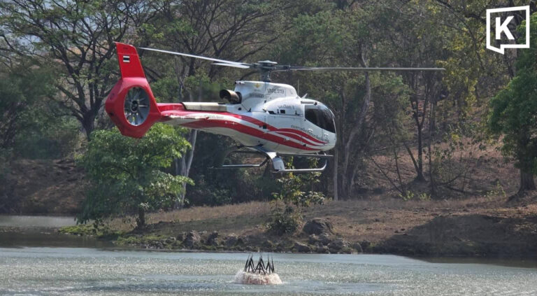 Helicopter douses Phetchabun blaze, but fire still reignites