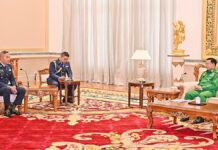 Thai air force chief meets Myanmar junta leader