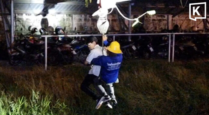 Storm-toppled pole strands student for 3 hours