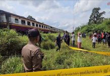 26-year-old man killed by train in Nakhon Si Thammarat