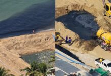 Jomtien Sea turns black after wastewater discharge