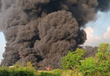 Factory fire with explosions erupts at thinner plant in Chachoengsao
