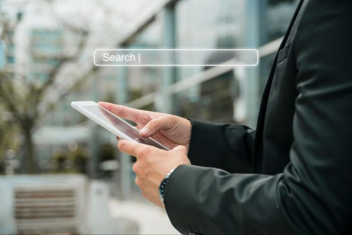 A man using AI search on his mobile