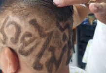 Barber shaves “too rich to handle” slogan into hair, sparking buzz Barber shaves “too rich to handle” slogan into hair, sparking buzz