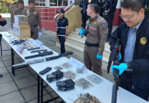 Krabi police seize drugs, cache of weapons Krabi police seize drugs, cache of weapons