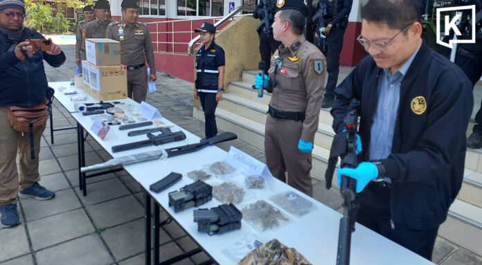Krabi police seize drugs, cache of weapons