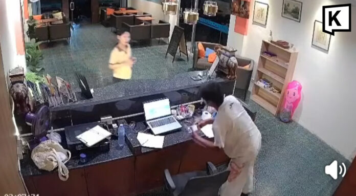 Phuket warning: foreign man raids hotel desk at night