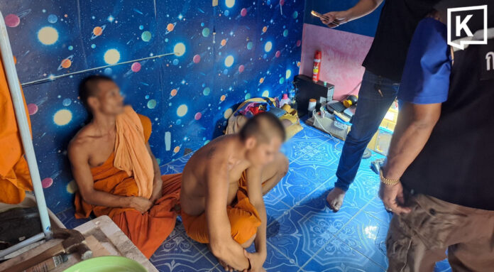 Two monks caught with meth, defrocked in Kanchanaburi