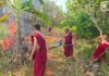 Monks battle wildfire as hotspots surge across Thailand
