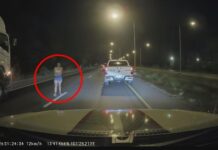 Woman gets out of car, walks into highway during argument
