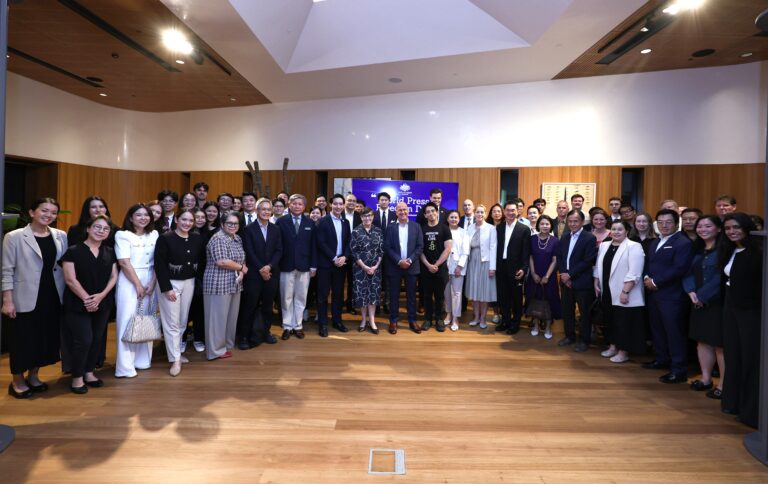 Attendees at the World Press Freedom Reception at Australian Ambassadors Residence