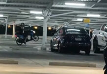 Foreign bikers stunt in Phuket mall, spark outrage Foreign bikers stunt in Phuket mall, spark outrage