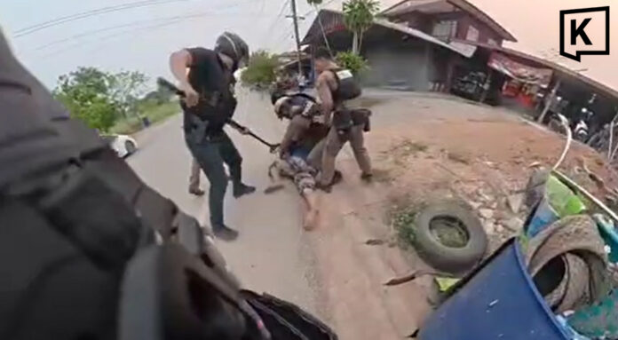 Thai police subdue drug-fuelled man wielding knife