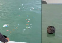 Tour boat crew filmed dumping rubbish off Phuket coast Tour boat crew filmed dumping rubbish off Phuket coast