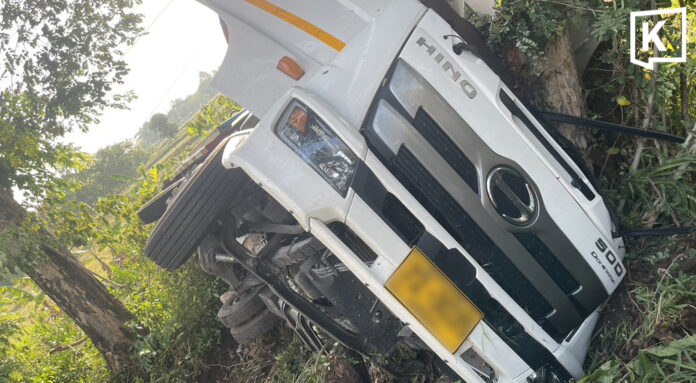Woman freed after lorry crashes into tree in Khon Kaen