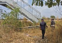 Sam Khok overpass used for adult filming, aubergine found at scene
