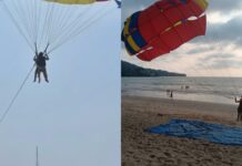Parasailing horror in Phuket as cable snaps mid-air, tourist plunges into sea