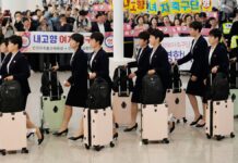 North Korean women’s soccer team arrives in South Korea for regional tournament