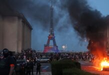 Paris police detain dozens after violence erupts during celebrations of PSG’s Champions League title