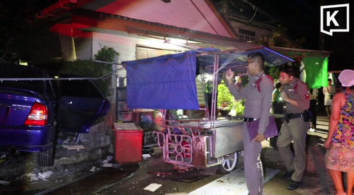 Car crashes into house in Chumphon, injuring two