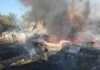 Fire guts plastic packaging factory in Samut Sakhon