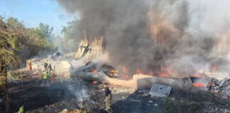 Fire guts plastic packaging factory in Samut Sakhon