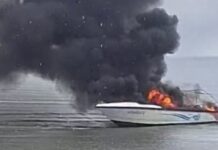 Speedboat catches fire in Prachuap Khiri Khan, driver injured