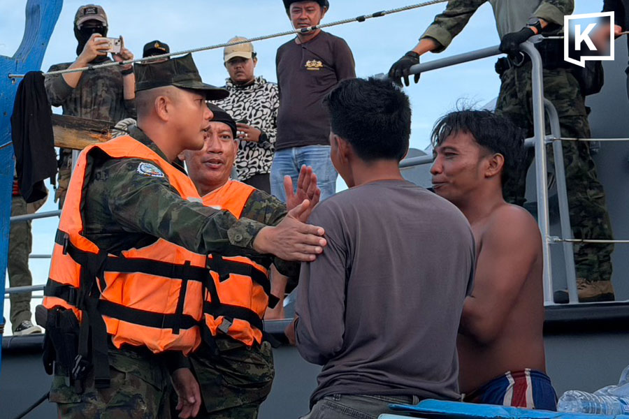 Four Indonesian fishermen rescued off Satun after 9 days adrift
