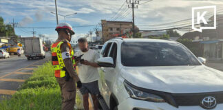 British man arrested after SUV ploughs through Phuket traffic barriers