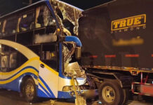15 injured as double-decker coach slams into parked lorry