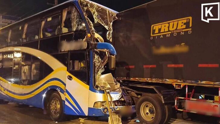 15 injured as double-decker coach slams into parked lorry