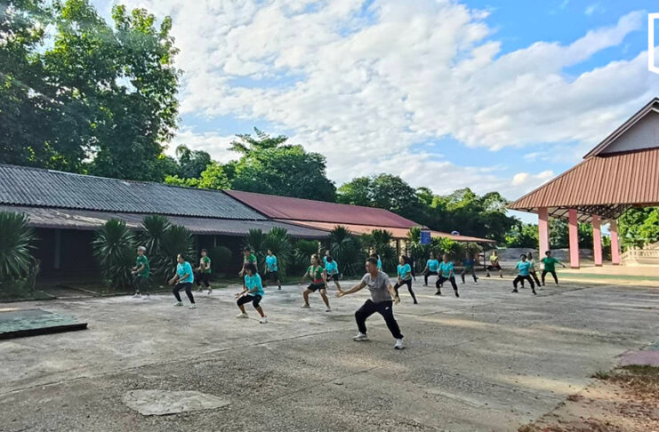 Aerobics in cemetery becomes talk of Phayao district Aerobics in cemetery becomes talk of Phayao district