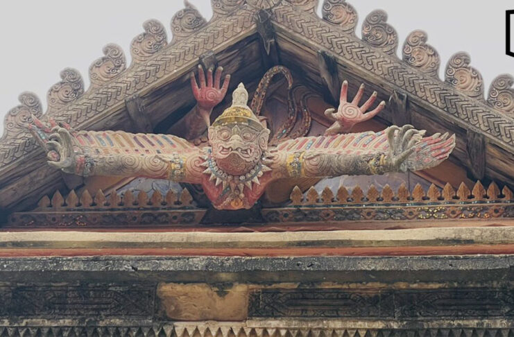 The world’s only “Flying Garuda” sculpture found at Ang Thong temple hall The world's only “Flying Garuda” sculpture found at Ang Thong temple hall