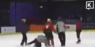 Chinese youth hockey player punches Thai referee Chinese youth hockey player punches Thai referee