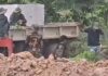 Cambodian troops build trenches near Thai border