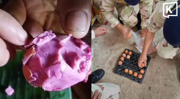 Health warning issued after pink eggs found in Mae Sariang