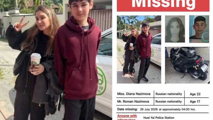 More than 200 search for missing Russian siblings after motorcycle found buried in Chonburi