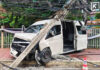 14 injured after school van swerves and slams into power pole in Pathum Thani