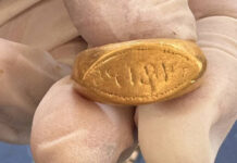 Ancient inscribed gold ring found at Phetchaburi site Ancient inscribed gold ring found at Phetchaburi site